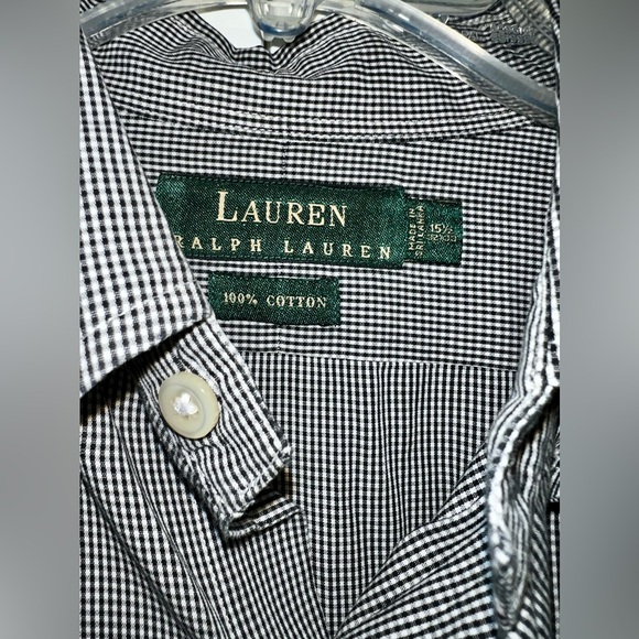 NWOT Lauren Ralph Lauren Polo Long Sleeve Classic Plaid Button Up SZ 15.5/32-33 - Picture 3 of 16